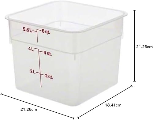 Miniatura 8 de Cambro 4SFSPP190 Contenedor translúcido de 4 cuartos de galón con tapa verde Kelly SFC2452, 4 cuartos de galón, paquete de 2