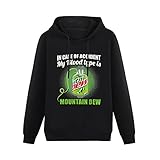 Men Long Sleeve Tops, in Case of Accident My Blood Type Is Mountain Tee Dew Hooded Sweatshirt, Big & Tall Fleece Hooded Tracksuit T-Shirts, Drawstring Pullover Hoodies Outerwear for Unisex XL