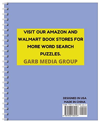 Word Search Puzzles for Adults-Large Print:250 Puzzles by categories:7,500 unique words:Spiral Bound - Image 2