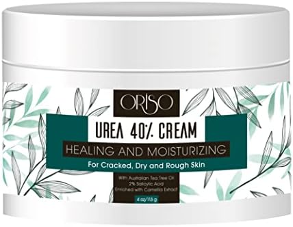 Urea Cream 40 Percent - Intensive Hydration for Dry and Cracked Heels, Feet, Hands, Elbows and Knees - Callus Remover for Women with Salicylic Acid - Helps Athletes Foot - Foot Odor - 4 oz