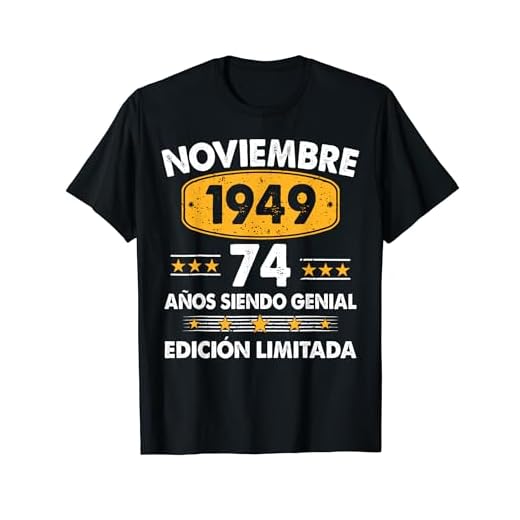 74 Años Cumpleaños Regalo Noviembre 1949 Noviembre 74 Años Camiseta