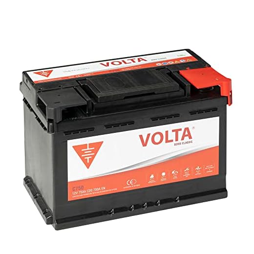 Bateria de Coche Volta C750D 75Ah 700A - Borne +Dcha - Medidas Largo 278 x Ancho 175 x Alto 190 mm con 2 años de Garantía - Fabricación Europea - Automóvil de turismo