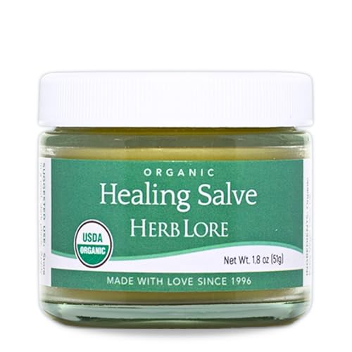 Herb Lore Healing Salve Ointment - Organic Baby Diaper Rash Cream – Natural Soothing Balm with Calendula for Cradle Cap, Drool Rash, Dry & Irritated Skin, Face & Body (1.8 oz)