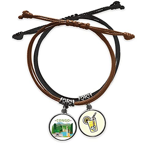 Bracelet Congo en cuir et corde ajustable | Évitez les allergies avec ce bijou de main