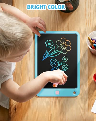 Toys for Girls Boys, Colorful Doodle Board Drawing Tablet, Memo Board, Drawing Pads with Lanyard, Travel Educational Toys Gifts for Boys Girls Age 3 4 5 6 7 8 9 Years (Lake Blue) - Image 3