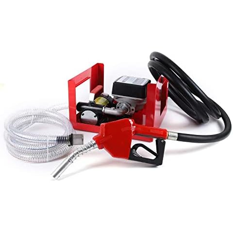 Dieselpumpe 230V Selbstansaugend Heizölpumpe Ölabsaugpumpe 200W 50L / min Elektrisch Ölpumpe, Automatik-Zapfpistole, 4m Schlauch, Zählwerk Cover