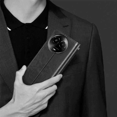 Image of TOUCCH Flip case for Realme Narzo 60X 5G | Realme 11 5G | Realme 11X 5G | Realme C67 5G| Leather Finish Cover & Flexible Stand Design | Card and Money Pocket | Black