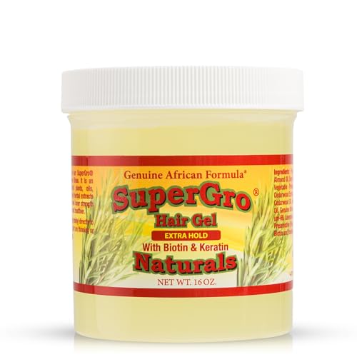 SuperGro Hair Gel with Extra Hold - For Braiding, Locking, Instant Edge Control, Twisting,...