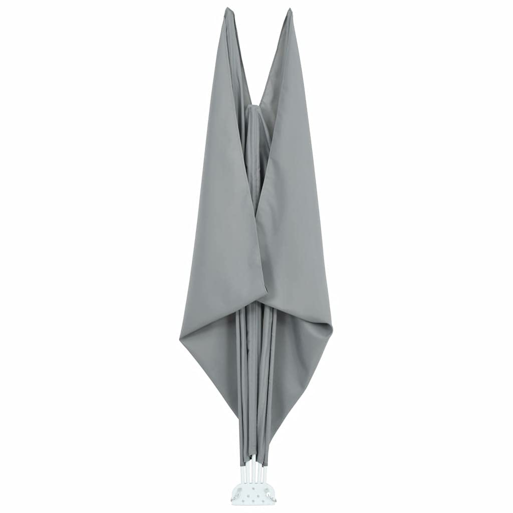 Składane kieszenie boczne na taras, boczne markiza balkonowa, markiza ogrodowa, ochrona przed wzrokiem, prostokątna, szara, 400 x 200 cm