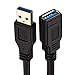 Short USB 3.0 Extension Cable 1 Feet, NC XQIN USB 3.0 Type A Male to A Female Extension Cord,for Data Transfer USB Flash Drive, Keyboard, Mouse, Playstation, Xbox, Oculus VR, Card Reader, Printer etc