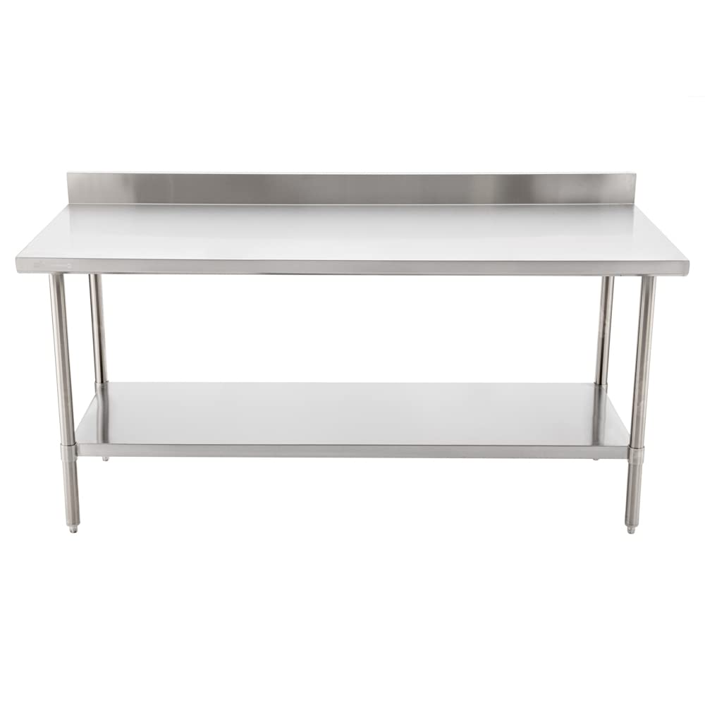 Restaurantware Kitchen Tek 30 x 72 Inch Stainless Steel Table 1 Commercial Work Table - 4