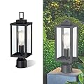 WISBEAM Outdoor Post Light, Pole Lantern, E26 Base 60W Max, Metal Housing Plus Glass, ETL Qualified, Bulbs not Included