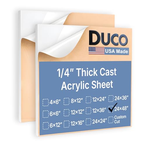 Duco White Cast Acrylic Sheets 24x48