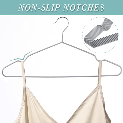 Wesiti UTE-WESITI-5 100 Pcs Metal Wire Non Slip Hangers For Clothes Space Saving Hanger Strong 15.7 In Triangle Clothes Hangers For Coat Suit Bridal Boutique Dress thumb #5