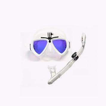 Full Face Snorkel Diving Mask Snorkeling Full Dry Snorkel Anti-Fog and Waterproof High-Definition Vision Diving Equipment Color White
