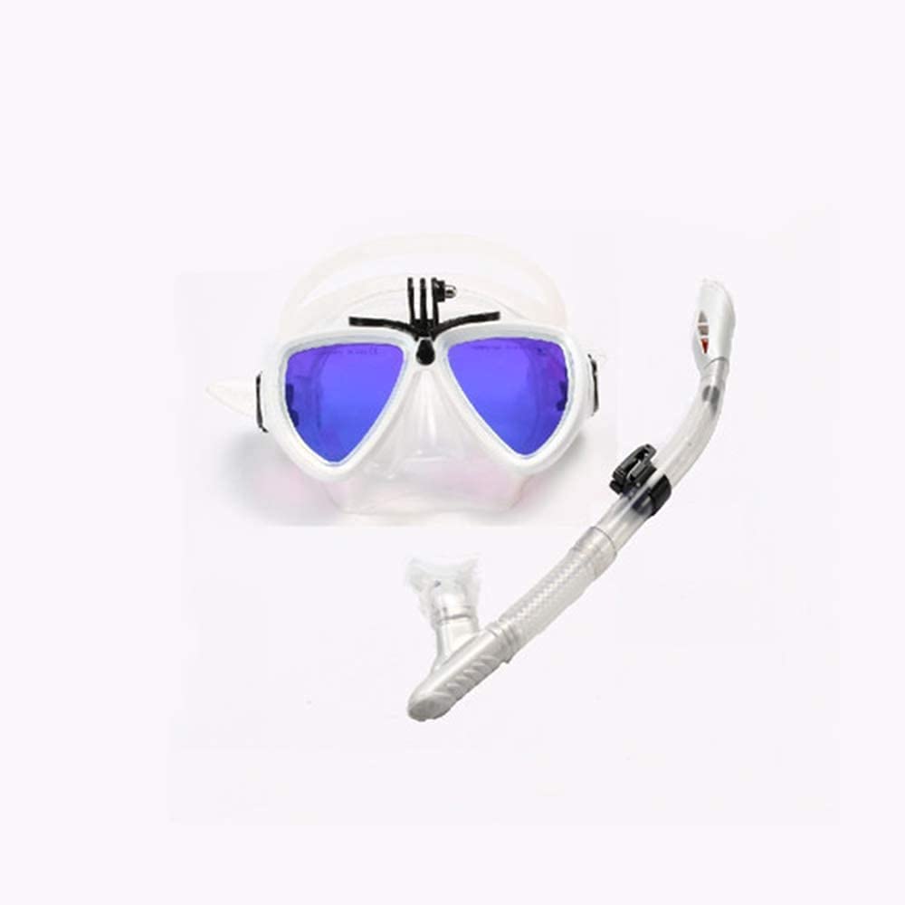 MRKU Occhiali da Sub Maschera da Sub Snorkeling Snorkel Completamente Asciutto Anti-Appannamento e Impermeabile Attrezzatura Subacquea ad Alta Definizione