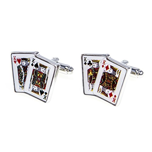 Mancuernillas MRCUFF Kings Four Poker en caja de regalo miniatura 4
