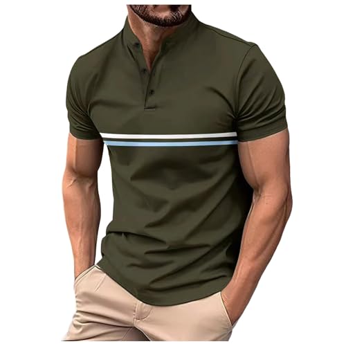 Ropa De Hombre,Camiseta Manga Corta para Hombre Estilo Casual Verano Vacaciones con Cuello