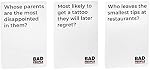 Bad People Jeu de fête – Jeu de cartes pour adultes hilarants pour les amis & Soirée de jeu , Conversation drôle & Jeu de plateau de brise-glace pour les fêtes, prégames, rassemblements sociaux & Idées-cadeaux amusantes