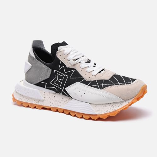 Image of The NSJ600 is a Sneaker with a Very Graphic Design, Made of Leather, Premium Suede and Nylon its Vintage Sporty Finish fit Every Outfit.
