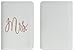 Bridal Shower Wedding Gift Honeymoon Passport Wallets Travel Holder Set Mr. & Mrs. Slim Waterproof Passport Case Covers Grey and White(2 Covers)