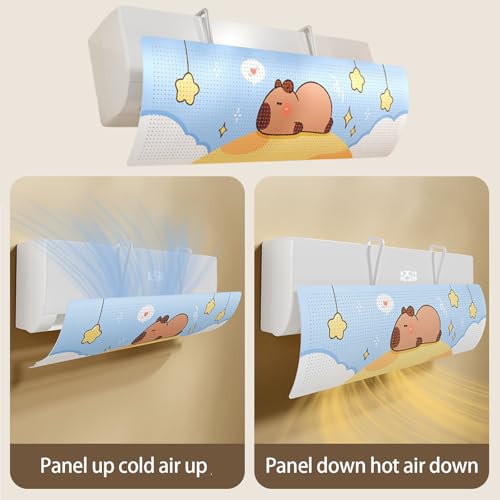 Klimaanlagen Breezes Blocker, atmungsaktiv, klimatisierende Windschutz Schallwand für Schlafzimmer, Wohnzimmer und Büros, verstellbare Klimatisierungs Schallwand-4