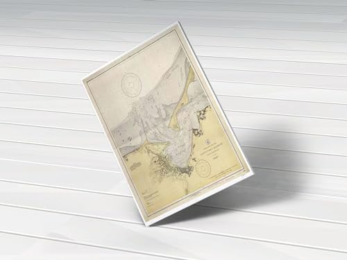 MG Global Nantucket Harbor MA 1930 Harobrs 343 Nautical Hanging Canvas Print | 8x12 12x18 16x24 20x30 24x36 Historical Wall Art for Gift | Vintage Home Office Decor