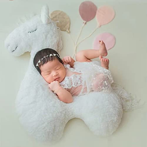 Syuanmuer Newborn Photography Prop, Horse Posing Pillow Posing Cushion, 16.53x21.65in Posing Cushion Photo Props for Baby Photo Shooting, Wonderful Gift, or Decoration for Baby Room Cover