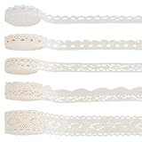 Peut être coupé à volonté:Vous pouvez couper le ruban de dentelle vintage à la bonne longueur ou le combiner avec d'autres décorations pour ajuster vos articles selon vos besoins, qui peut être utilisé pour les coffrets cadeaux DIY, albums photos et ainsi de suite.