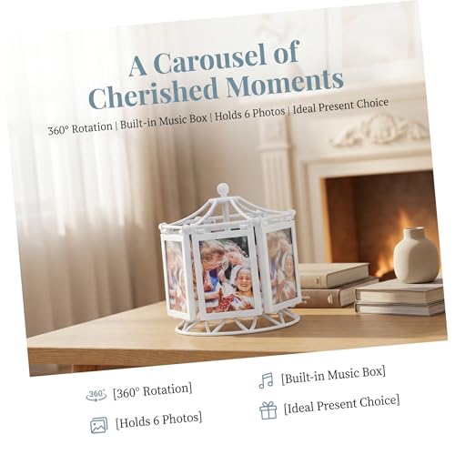 Cadre photo rotatif et boîte à musique pour créer une ambiance chaleureuse dans votre salon - 4