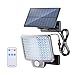 GRIFEMA GD201 Luz Solar Exterior con Sensor de Movimiento, [108 LEDs/ 3 Modos/ 1500mAH], Foco Solar Exterior con Control Remoto, IP65 Impermeable para Jardín, Garajes