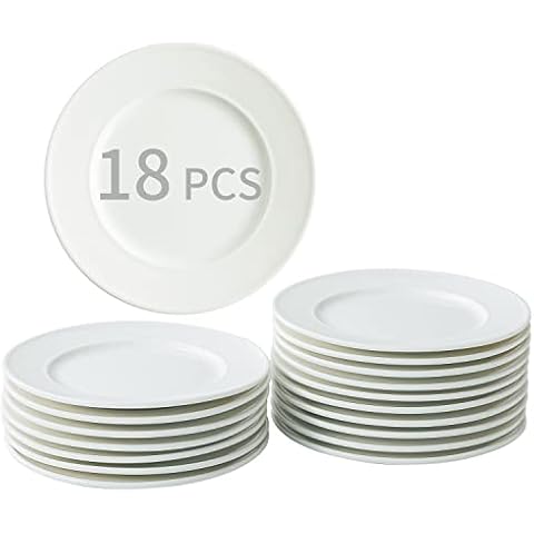 BABALIU 6 Inch Porcelain Appetizer Plates Set of 18 Cover