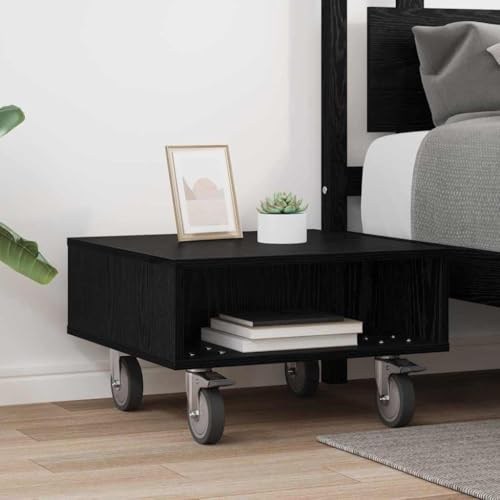 Mesa de madera plegable con ruedas de 50,5 cm para espacio pequeño 5
