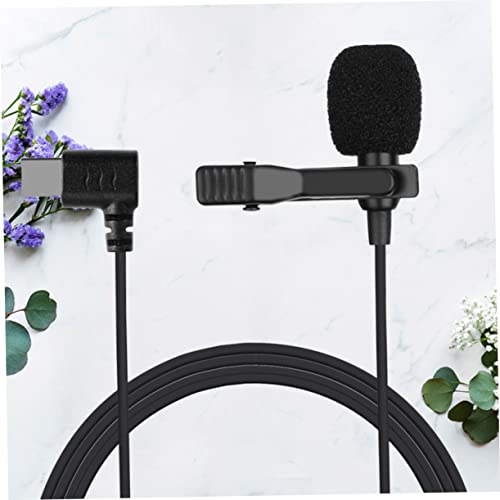 Milisten 1 peça Win Black Length Lavalier Professional Wire M para microfone de encaixe, com fio, ti