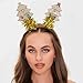 XIELIME Christmas Headband Christmas Tree Hair Bands Glitter Gold Sequins Christmas Tree with Small Bell Design Headbands Holiday Party Gift for Women Girl Festival Hair Decoration Accessory