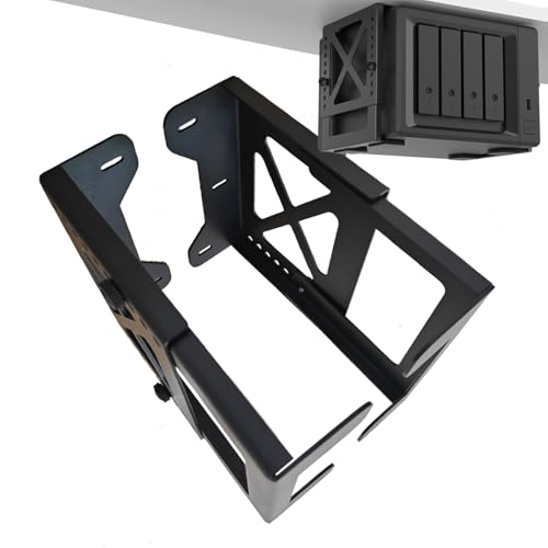 Soporte para computadora debajo del escritorio y organizador de dispositivos oculto