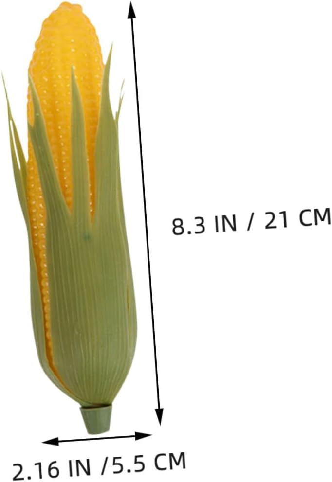 10pcs Lifelike Artificial Corn Models Fake Vegetable Props Realistic Simulation Miniature Corn Ornaments for Kitchen Home Photography Decoration