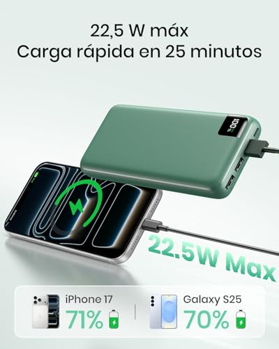 Bateria Portatil de 22.5W A ADDTOP con 4 Salidas y Carga Rapida PD 3.0 2