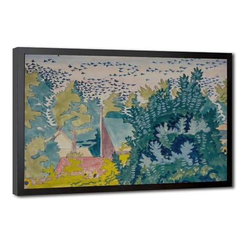 Impression sur toile Charles Burchfield cadre à suspendre décoration murale bureau salon 30x45cm