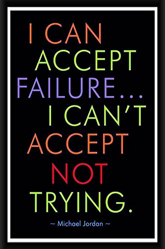 Green Panda®- Michael Jordan Quote' Frame Poster Multicolour Digital Printing Framed Poster (8x12 inch)