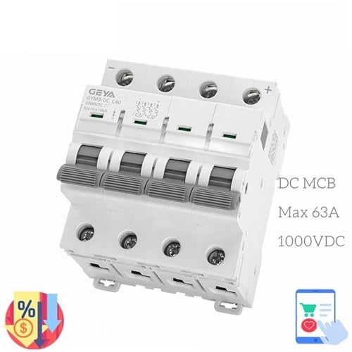 Disjoncteur MCB DC 1000 V 4 pôles haute performance pour rail DIN - 2
