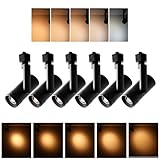 mirrea 5-Color Zoomable LED Track Lighting Heads H-Type Dimmable, 13.5W Black Ceiling Fixtures for Kitchen, Modern Accent...