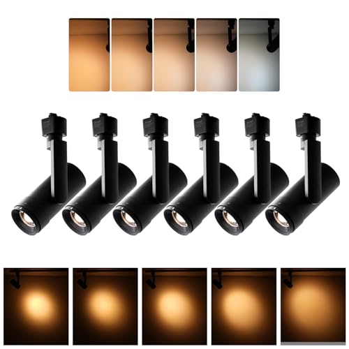 mirrea 5-Color Zoomable LED Track Lighting Heads H-Type Dimmable, 13.5W