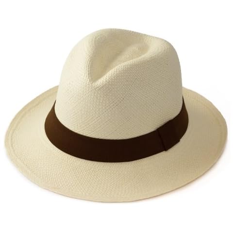 Tumia LAC Traditional Panama Hat with Brown Band Cover