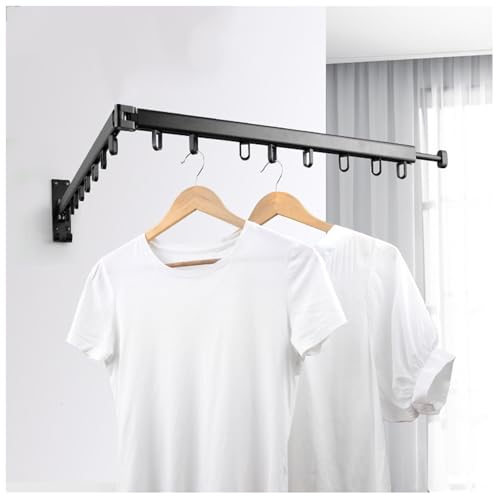 bacedifo Sectional Folding Towel Holder with 180° Swivel Aluminum Windproof Detachable Hooks for Towel Racks Pull-out Towel Hanger for Loads up to 100 Kg