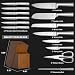 Knife Set - imarku Kitchen Knife Set 15 Pieces Japanese Stainless Steel Knife Block Set with Sharpener - Dishwasher Safe Kitchen Knives,Ultra Sharp Chef Knife Set for Kitchen, Silver—Holiday Gifts Knife Set - imarku Kitchen Knife Set 15 Pieces Japanese Stainless Steel Knife Block Set with Sharpener - Dishwasher Safe Kitchen Knives,Ultra Sharp Chef Knife Set for Kitchen, Silver—Holiday Gifts