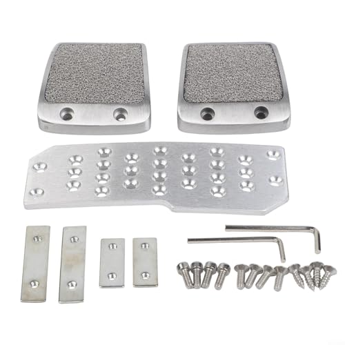 Juego de pedales de freno y embrague acelerador para engranaje manual, 3 piezas de aleación de aluminio con superficies antideslizantes y fácil instalación