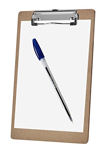 Acrimet Clipboard Memo Size A5 (9 1/8” X 6 3/8””) Low Profile Clip (Hardboard) (3 Pack) #TOP1