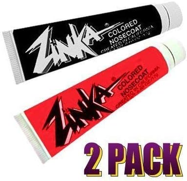Colored Sunblock Zinc Waterproof Nosecoat 2 Pack Bundle - Black Red
