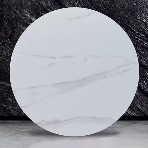 Xxbbyubo �_�C�j���O�e�[�u��������]�� 60/70/80cm �~�`�^�[���e�[�u�� �ƒ�p����~�߉�]�v���[�g 90/100cm �傫���@�\�T�[�r���O�g���C�H�ו������L���₷��(Matte White Gray,70cm(28in))